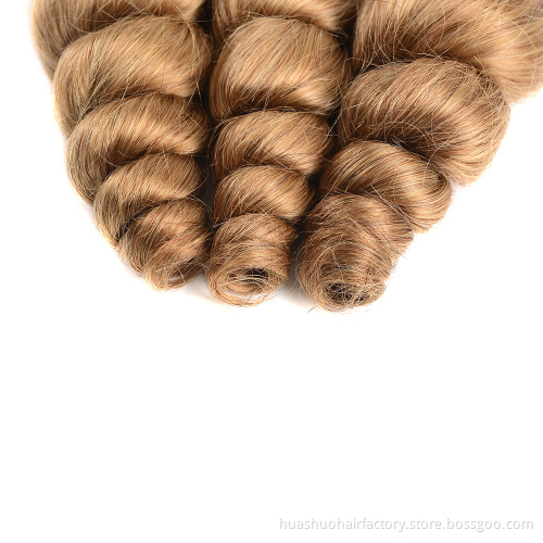 Huashuo Highest Discounts China Wholesale Vendor Cuticle Aligned Customized Label Loose Curly Raw Unprocessed Virgin Hair